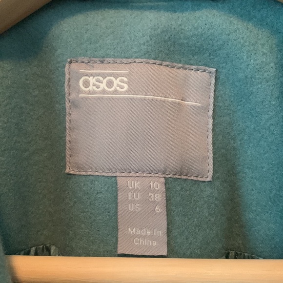 ASOS Turquoise Fully Lined Trench Coat - Picture 2 of 8